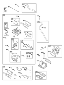 Carburetor Group Diagram and Parts List for 542477-2229-J1 400000 - 699999 Briggs and Stratton Engine